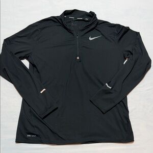 Nike Black Long-Sleeve Dri-FIT Half-Zip Running Pullover Size XL